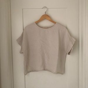 Elizabeth Suzann Georgia Tee in Flax Linen